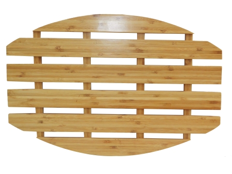 Bamboo bath mat oval